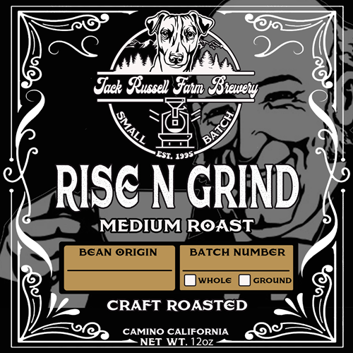 Rise N Grind Medium Roast label
